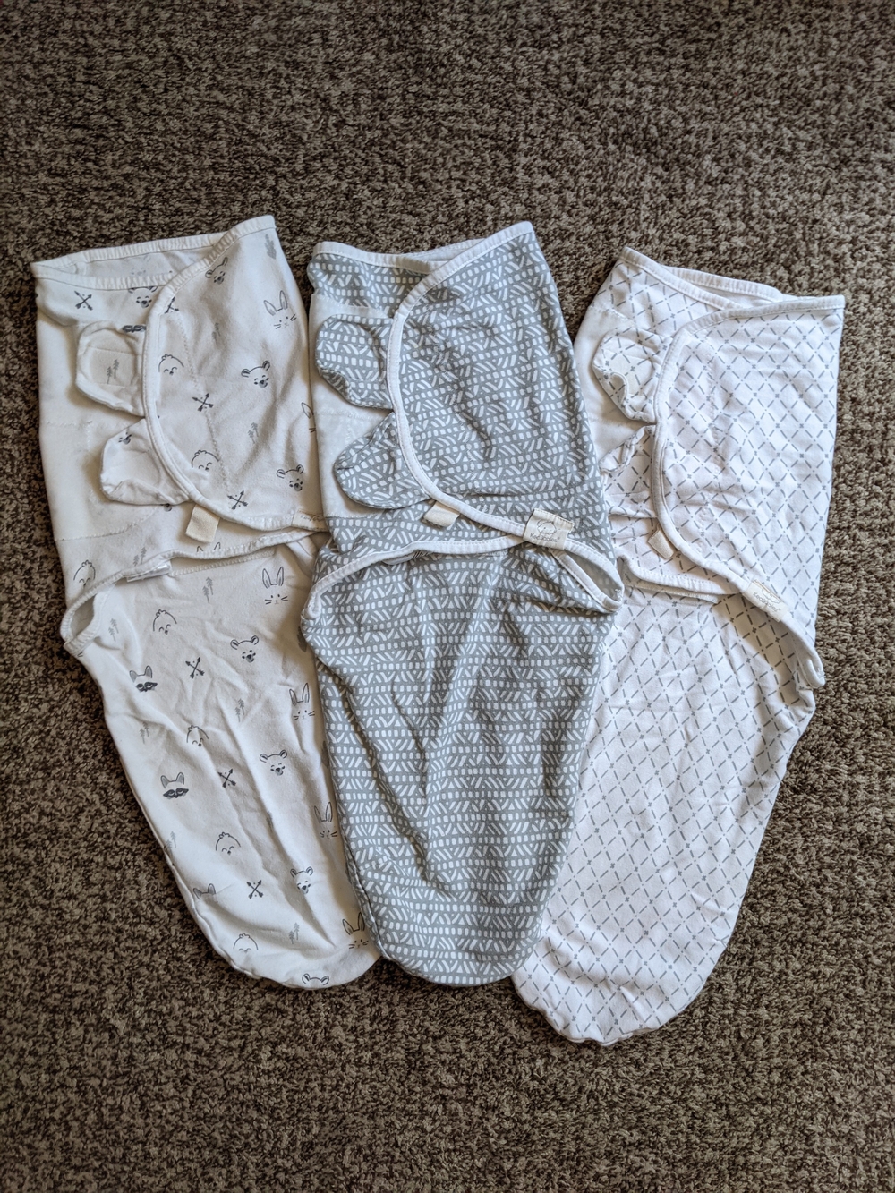 KeaBabies 0-3M cotton swaddles
